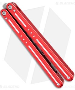 Alternative view of Nabalis The Morse Butterfly Balisong Trainer Red Aluminum (3.75" Steel)
