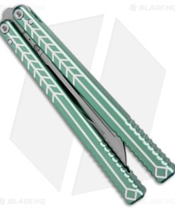 Alternative view of Nabalis + Will Hirsch The Vulp Butterfly Balisong Trainer Teal Al (4.4" BB)