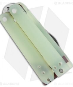 Alternative view of Nathan Dewey Custom Gremlin Balisong Wharncliffe Knife Jade G-10 (1.8" Hollow)