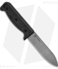 Alternative view of Ontario Black Bird Fixed Blade Knife Black Micarta w/ Sheath (5" Satin S35VN)