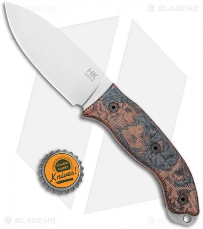 Ontario Hiking Knife Fixed Blade Micarta w/ Leather Sheath (3.75" Satin) - Image 4
