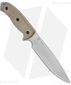 Alternative view of Ontario RAT-6 Fixed Blade Knife Tan Micarta (5.5" Satin) 8659