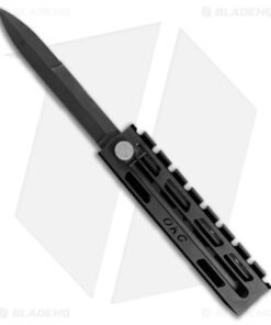 Ontario Retractable Bayonet OTF Auto Knife Black Aluminum (6" Black)