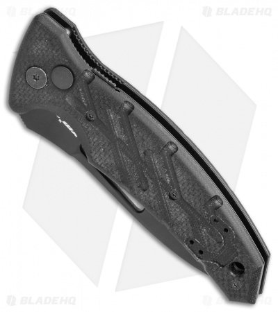 Ontario XM-3S Tanto Automatic Knife G-10 (3.75" Black Serr) 08759 - Image 2