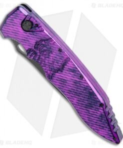 Alternative view of Piranha Mini Predator Plum Purple/Black Tactical Automatic Knife (3.5" Black)