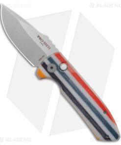 Pro-Tech Custom SBR Automatic Knife Unique Beach Day Micarta (2.6" Stonewash)