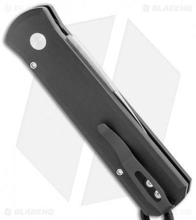 Pro-Tech GSD Godson Automatic Knife Black Aluminum Black Leather (3.15" Mirror) - Image 3