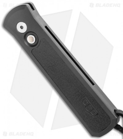 Pro-Tech GSD Godson Automatic Knife Black Aluminum Black Leather (3.15" Mirror) - Image 2