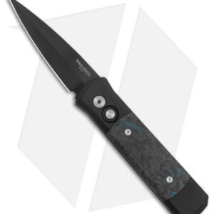Pro-Tech Godson Automatic Knife Fat Carbon Fiber Dark Matter (3.15" Black) 7FC31