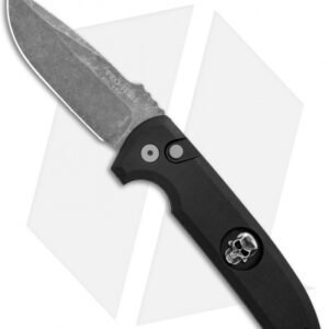 Protech Les George Rockeye Automatic Knife Bruce Shaw Skull (3.5" Acid SW)