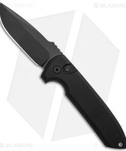 Protech Les George Rockeye Operator Automatic Knife Black Aluminum (3.5" Black)