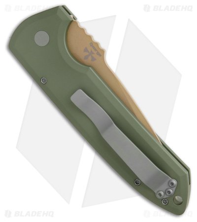 Pro-Tech Les George Rockeye Desert Warrior Auto Textured Green Al (3.4" Copper) - Image 3