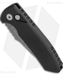 Alternative view of Pro-Tech Les George SBR Automatic Knife Black Aluminum (2.6" Acid Wash)