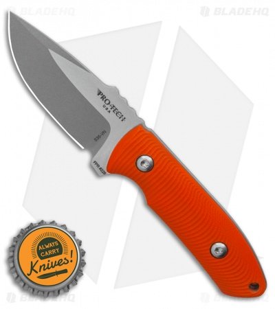 Pro-Tech George SBR Fixed Blade Knife Orange G-10 (2.9" SW/Satin) Kydex Sheath - Image 4