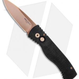 Pro-Tech TR-2 Tactical Response 2 Automatic Knife Black (3" Rose Gold)