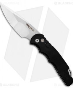 Pro-Tech TR-4 Automatic Knife Black Aluminum MOP Button (4" Compound Mirror)