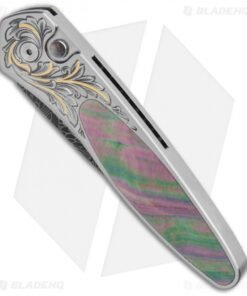 Alternative view of Pro-Tech Ultimate Custom Newport Knife Ti 24K Gold Engraved (3" Damascus)