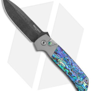 Pro-Tech Ultimate Custom Terzuola ATCF Auto Knife Steel/Abalone (3.5" Damascus)