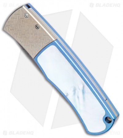 Pro-Tech Custom BR-1 Magic "Whiskers" Automatic Knife Ti/MOP (Damascus) - Image 2