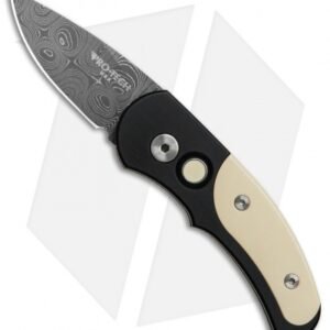 Pro-Tech J4 Runt Tuxedo Automatic Knife (1.94" Damascus) 4451-D