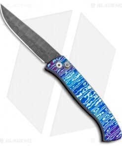 Pro-Tech Brend 2 Small Custom Automatic Knife Mokuti (2.9" Damascus)