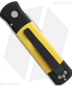 Alternative view of Protech Godson Automatic Knife w/ Yellow G-10 (3.15" Satin Plain) 748