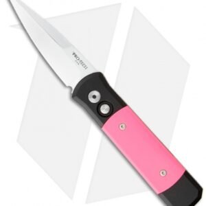Protech Godson Automatic Knife w/ Pink G-10 (3.15" Satin Plain) 745