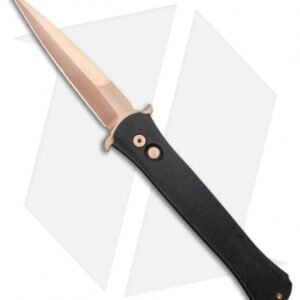 Protech Large Don Automatic Knife Black (4.5" Rose Gold) 1921-RG