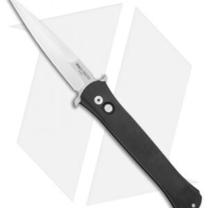 Protech Large Don Automatic Knife Black Aluminum Handle (4.5" Satin) 1921