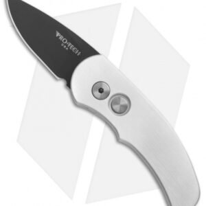 Pro-Tech Runt J4 Automatic Knife Silver Al (1.9" Black) 4417