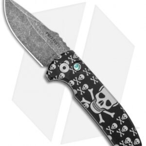 Pro-Tech SBR PK #4 Custom Anodized Automatic Knife Jolly Roger (2.6" Acid Wash)