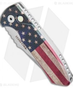 Alternative view of Pro-Tech 552 Tuxedo Monaco Knife Ivory Micarta (Black PLN)