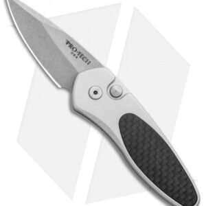 Pro-Tech Sprint Automatic Knife Silver/ Carbon Fiber (1.95" Stonewash) 2910