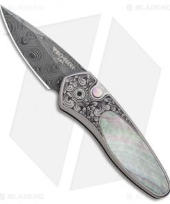Pro-Tech Sprint Ultimate Custom Knife Bronze Ti/Black Lip Pearl (1.95" Damascus)