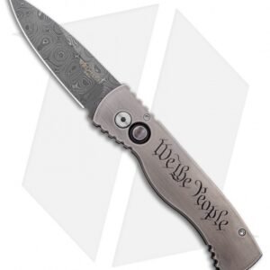Pro-Tech TR-2 Steel Custom "We the People" Automatic Knife (3" Damascus) USA 2