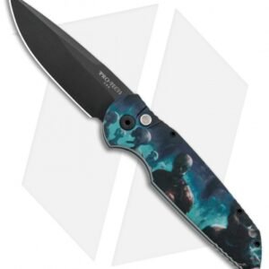 Pro-Tech TR-3 Automatic Knife Custom PK Anodized "Walkers" Print (3.5" Black)