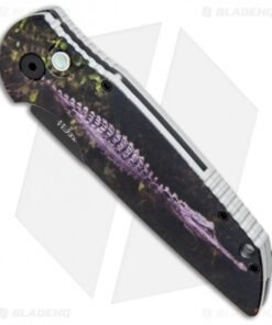 Alternative view of Pro-Tech TR-3 Automatic Knife Custom PK Anodized "Croc" Print (3.5" Black)