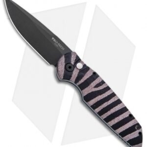 Pro-Tech TR-3 Automatic Knife Custom PK Anodized Zebra Print (3.5" Black)