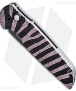 Alternative view of Pro-Tech TR-3 Automatic Knife Custom PK Anodized Zebra Print (3.5" Black)