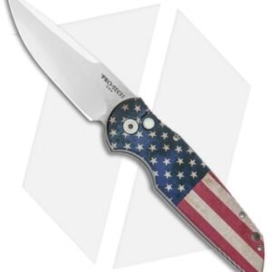 Pro-Tech TR-3 Automatic Knife PK Custom Vintage Flag (3.375" Mirror)