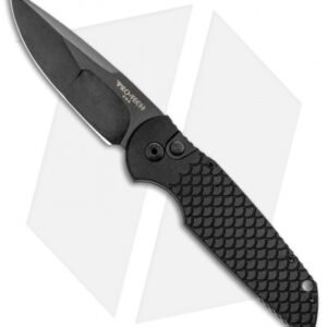 Pro-Tech TR-3 Custom Automatic Knife Black Fish Scale (3.5" Compound DLC)