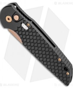 Alternative view of Pro-Tech TR-3 Custom Automatic Knife Black Fish Scale (3.5" Compound Rose Gold)