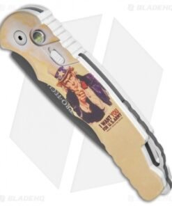 Alternative view of Pro-Tech TR-4 Automatic Knife Custom PK Vintage Uncle Sam (4" Black)