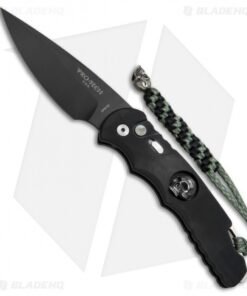 Pro-Tech TR-4 Limited Edition Johnny Skull Automatic Knife (4" Black) J10R