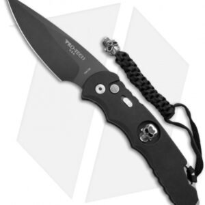 Pro-Tech TR-4.70 Skull Tactical Response Automatic Knife w/MOP Inlay (4" Black)