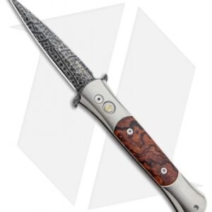 Pro-Tech The Don Custom Automatic Knife Titanium/Ironwood (3.5" Damascus)