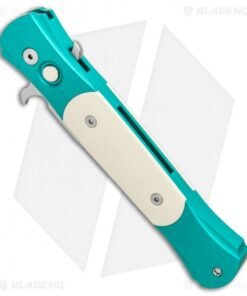 Alternative view of SKM AB 9" Italian Stiletto Automatic Knife Red Swirl (4" Satin Dagger)