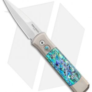 Pro-Tech Ultimate Custom Godson Automatic Knife Ti/Mosaic Abalone (3.15" Satin)