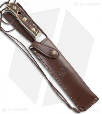 Puma Phoenix Bowie Fixed Blade Knife Stag (8" Satin) 116376 - Image 3
