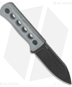 Alternative view of QSP Canary Neck Knife Fixed Blade Blue Denim Micarta (2.5" BW)